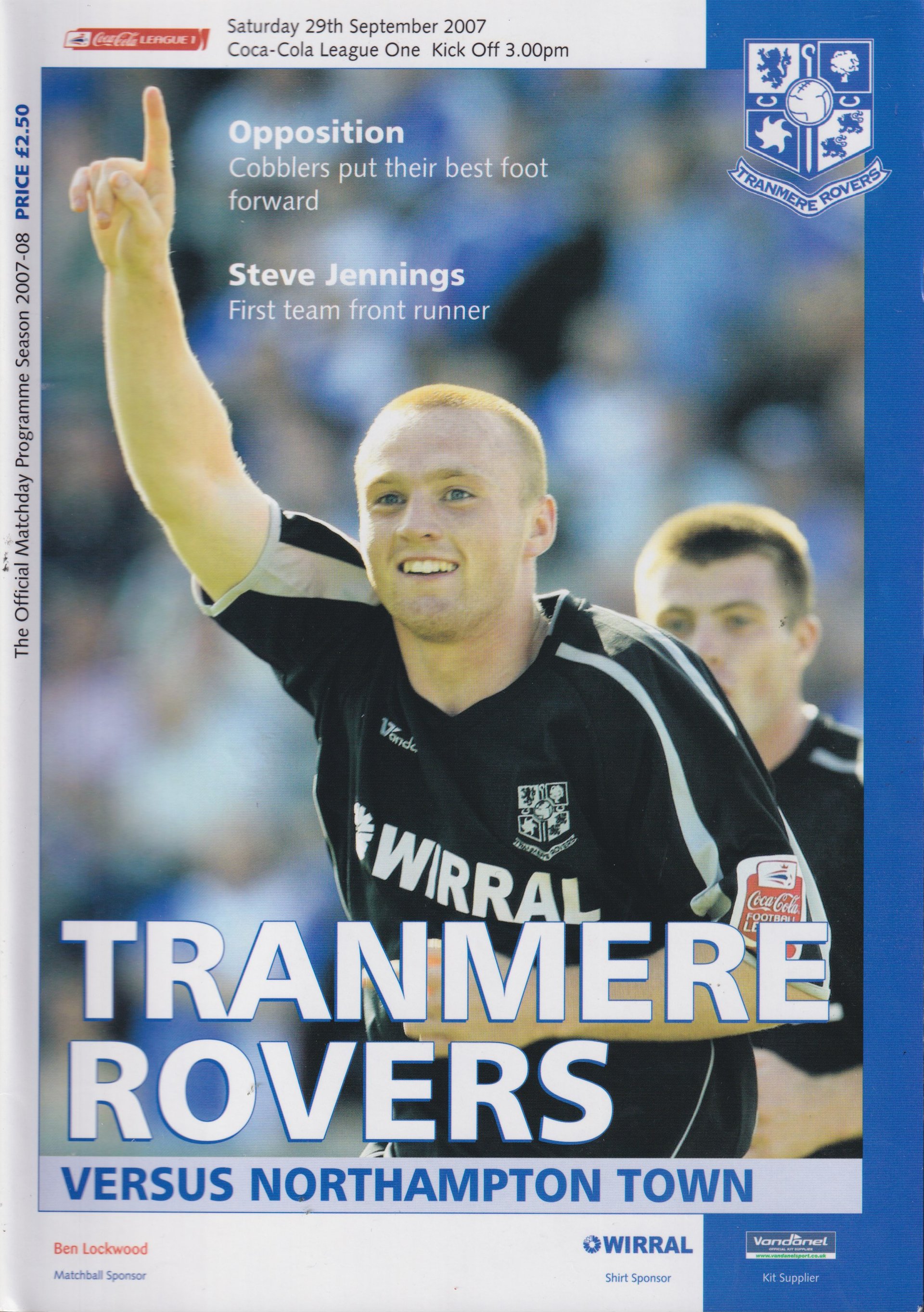 Tranmere Rovers v Northampton Town match programme